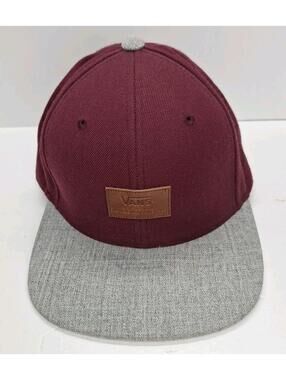 VANS Off The Wall Snapback Hat Mens One Size Vanson  Maroon Red Black